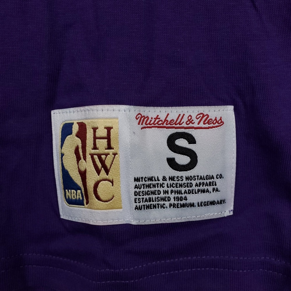 LA Lakers Mitchell & Ness NBA Small Shirt Embroidery Patch on Sleeve Purple NWT - Picture 6 of 10